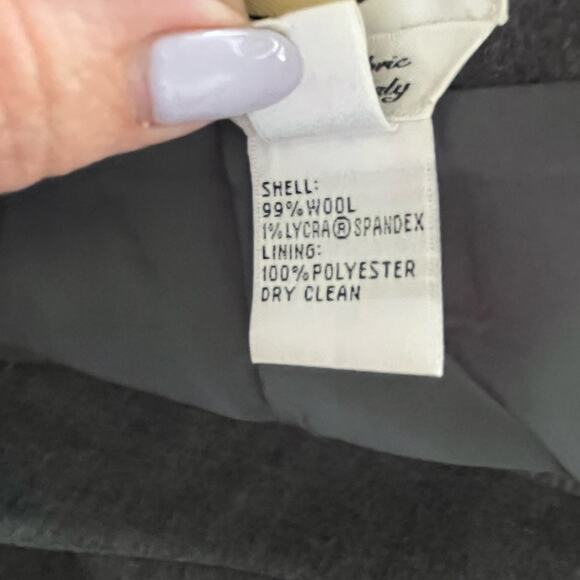 Talbots Gray Italian Wool Pencil Skirt 4 Pocket Career Business Stretch Academia - Picture 5 of 5